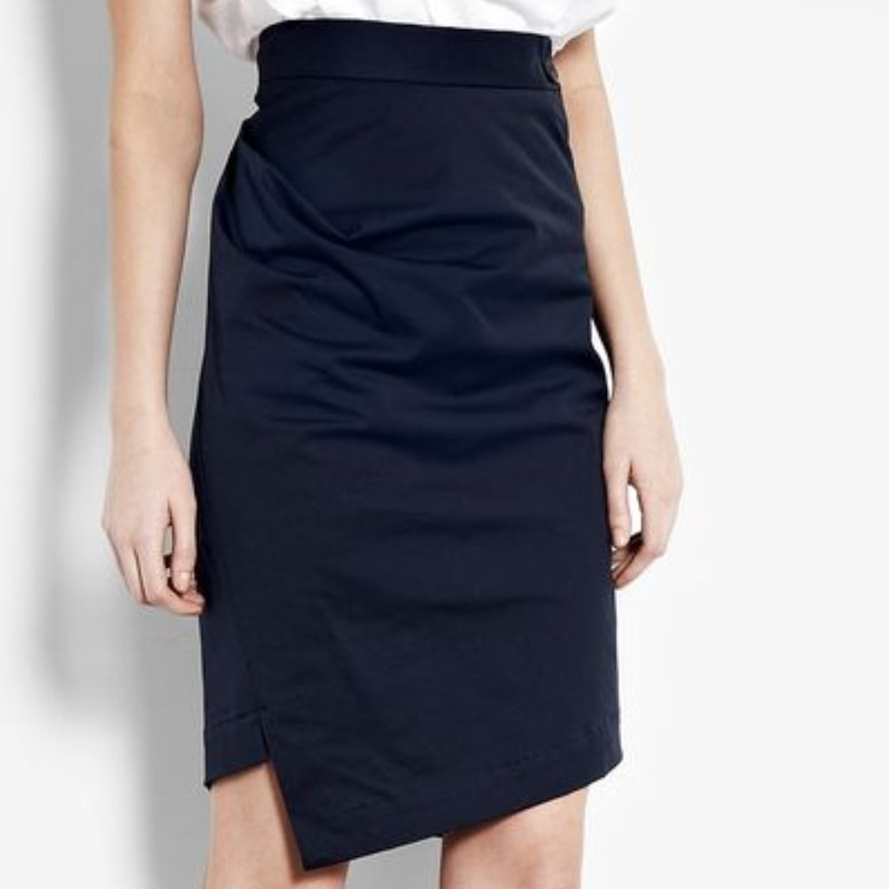 Vivienne Westwood Anglomania New Accident Skirt | Navy Blue cotton | Size 44 |